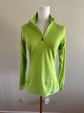REI Co-Op Women’s Lime Quarter-Zip Pullover